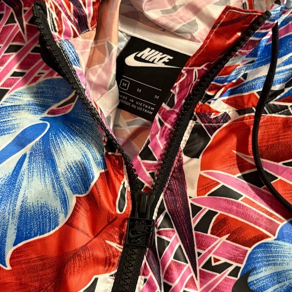 Nike Flower Power Woven Multicolored Jacket Sz m - Picture 4 of 5